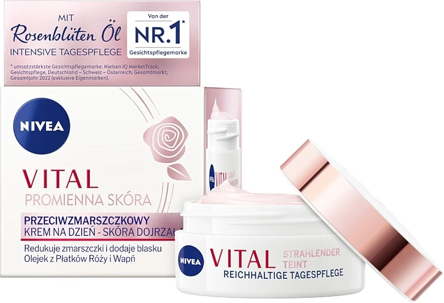 Crema viso da giorno con olio di fiori di rosa