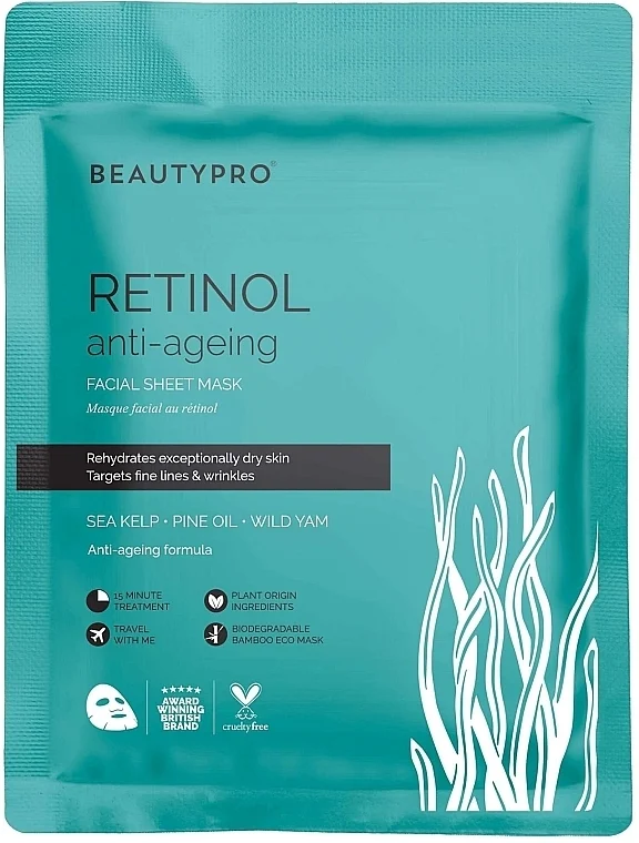 Maschera viso in tessuto con retinolo