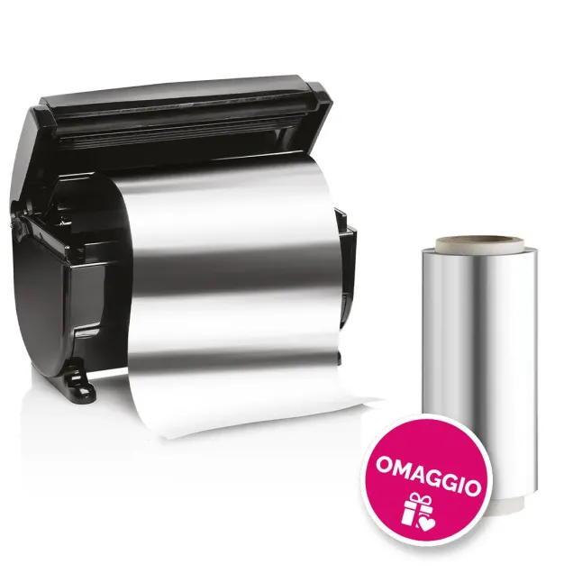 Dispenser Taglia Carta Stagnola per Meches con Rotolo in Alluminio 12 cm Omaggio