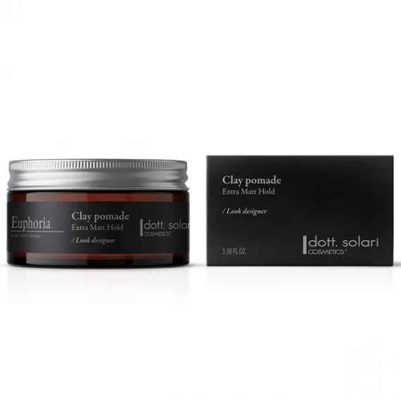 dott. solari cosmetics Euphoria Clay Pomade Extra Matt Hold 100ml - pomata modellante tenuta forte uomo