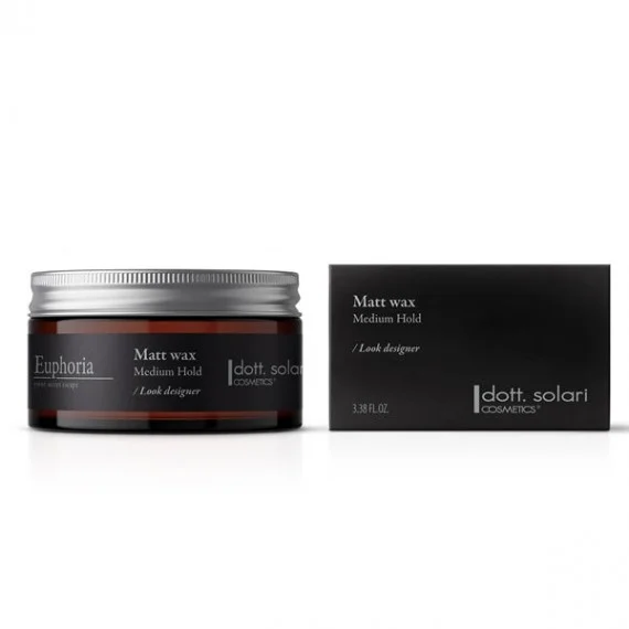 dott. solari cosmetics Euphoria Matt Wax Shine Medium Hold 100ml - cera uomo modellante illuminante tenuta media