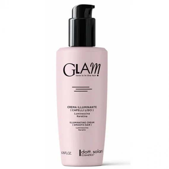 dott. solari cosmetics Glam Illuminating Cream Smooth Hair 200ml - crema leave-in lisciante illuminante capelli lisci