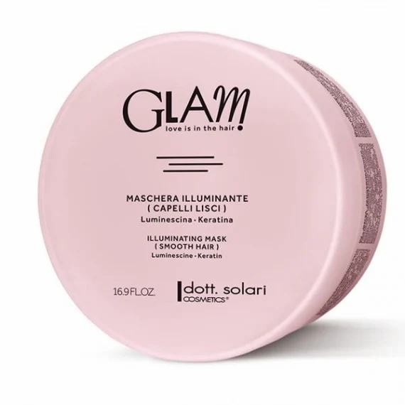 dott. solari cosmetics Glam Illuminating Mask Smoothing Hair 500ml - maschera illuminante capelli lisci spenti