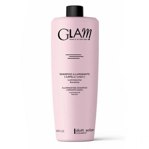 dott. solari cosmetics Glam Illuminating Shampoo Smooth Hair 1000ml - shampoo lisciante illuminante capelli spenti lisci