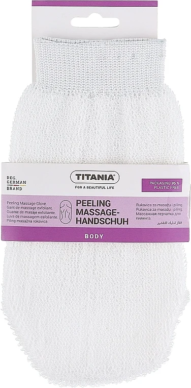 Guanto esfoliante, bianco