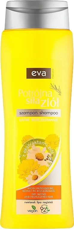 Shampoo per capelli secchi, biondi e decolorati “Camomilla, Tiglio e Calendula”