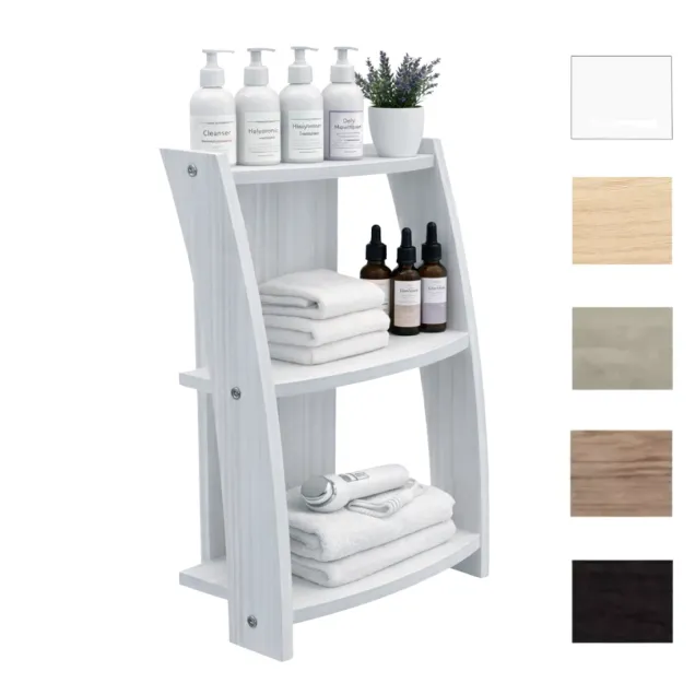 Espositore a Parete in Legno Vari Colori per Arredo Cabina Estetica Made Italy