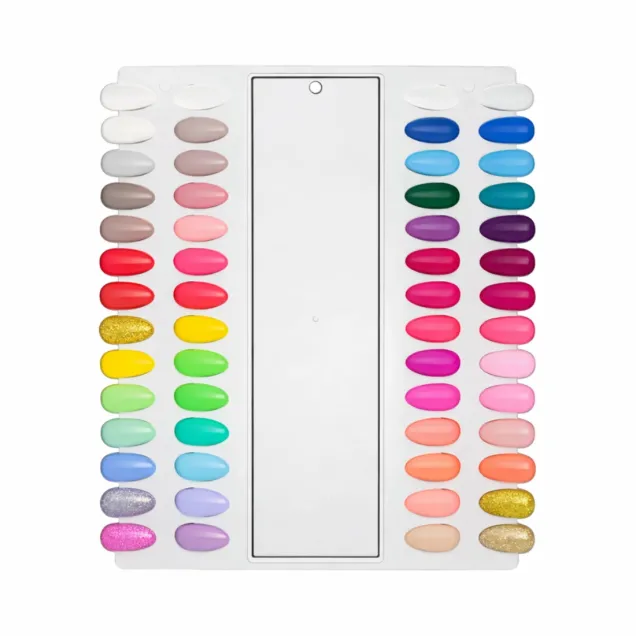Espositore Cartella Colori 60 Tips per Smalto Semipermanente Gel Uv Nails Art