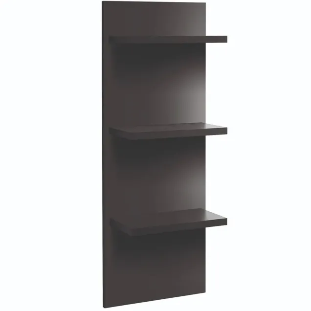Espositore Legno Negozio a Parete con 3 Mensole Colore Nero
