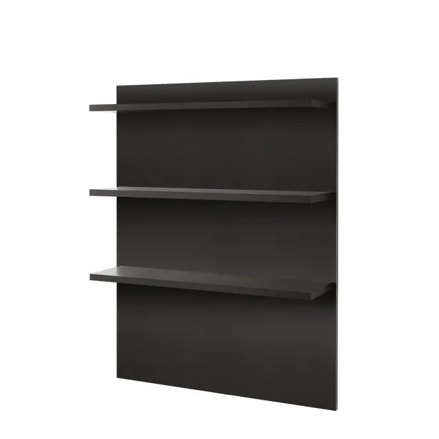 Espositore Negozio a Parete con 3 Mensole Colore Nero cm 90x23x120