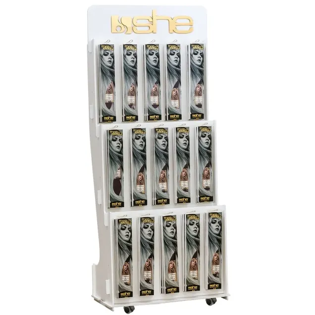Espositore Professionale per Extension Capelli Threeasy She con Rotelle