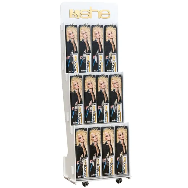 Espositore Professionale per Extension Clip She con Rotelle
