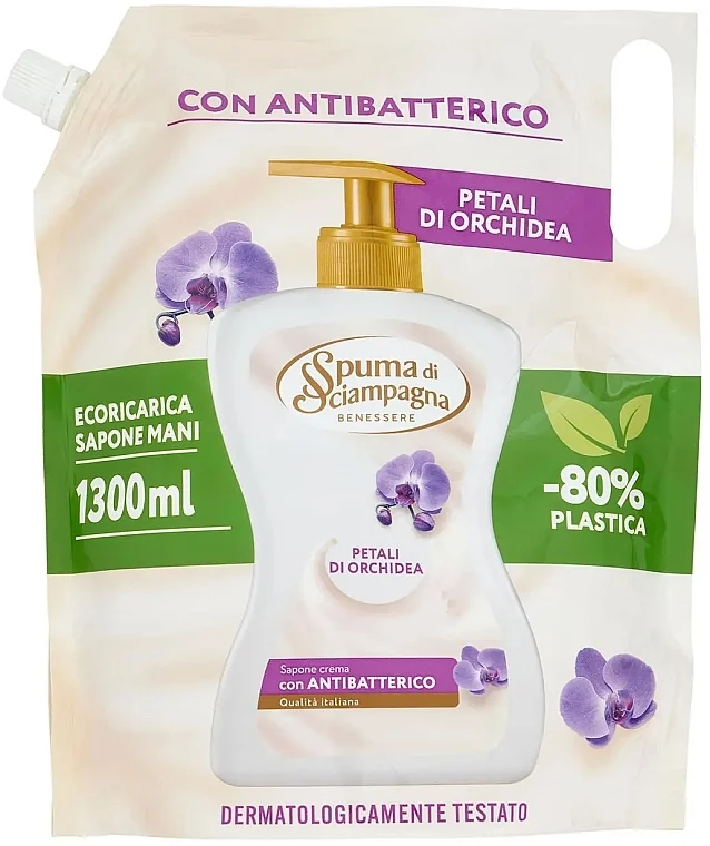 Sapone liquido antibatterico Petali di orchidea (doypack)