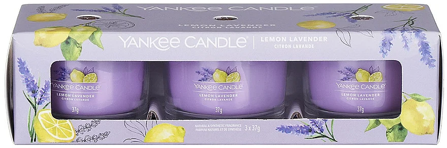 Set candele profumate "Limone e lavanda"