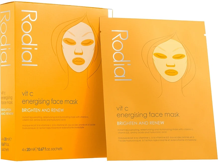 Maschera viso tonificante con vitamina C