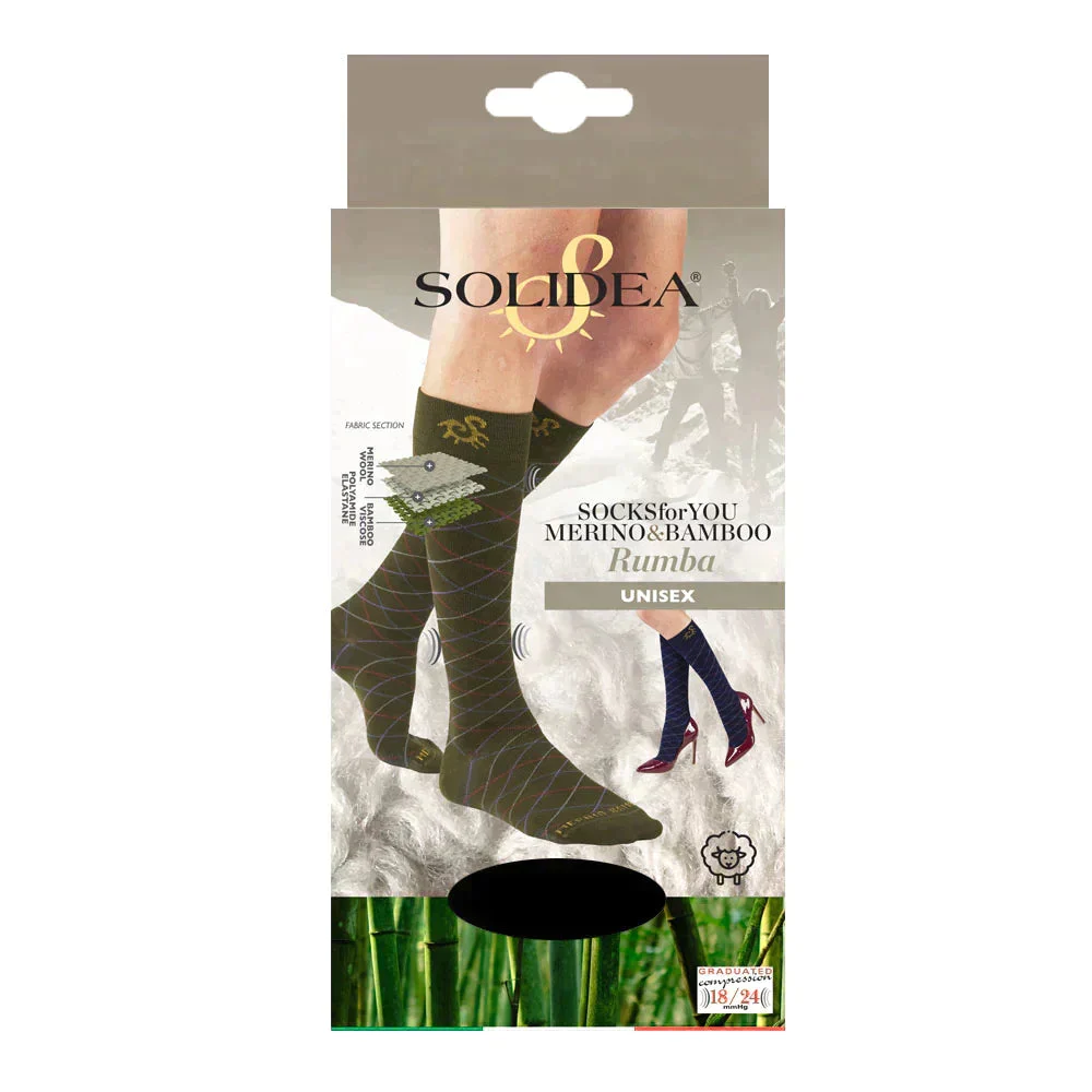 Solidea Socks For You Merino Bamboo Rumba Gambaletti 18 24mmHg Olive 1S