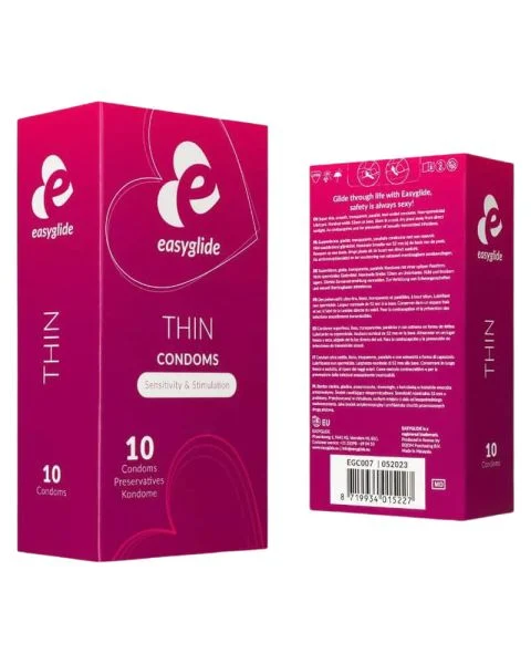 Easyglide Thin Condoms Sensitivity & Stimulation 10 pcs