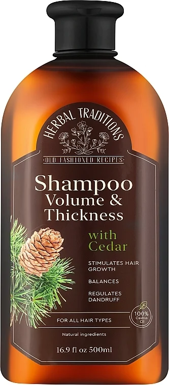 Shampoo capelli per volume e rafforzamento con cedro