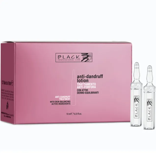 12 Fiale Capelli Antiforfora e Purificante Black Professional