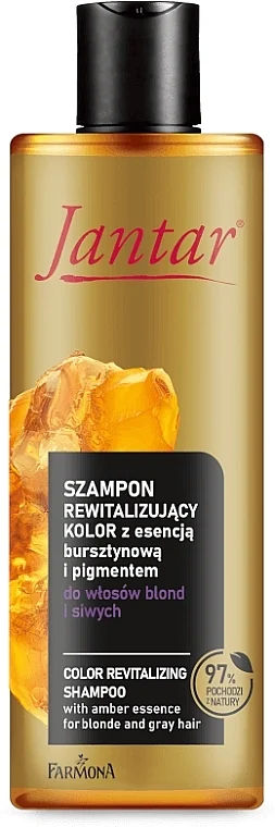 Shampoo con essenza di ambra per capelli biondi e grigi