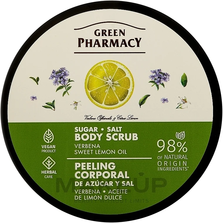 Scrub corpo zucchero e sale "Verbena e olio di limone dolce"