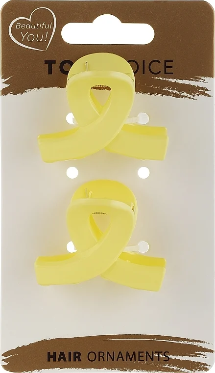 Mollette per capelli, 21428+1, 2 pezzi, gialle