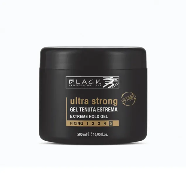 Gel Capelli Tenuta Estrema Ultra Strong Trasparente 500 ml Black Professional
