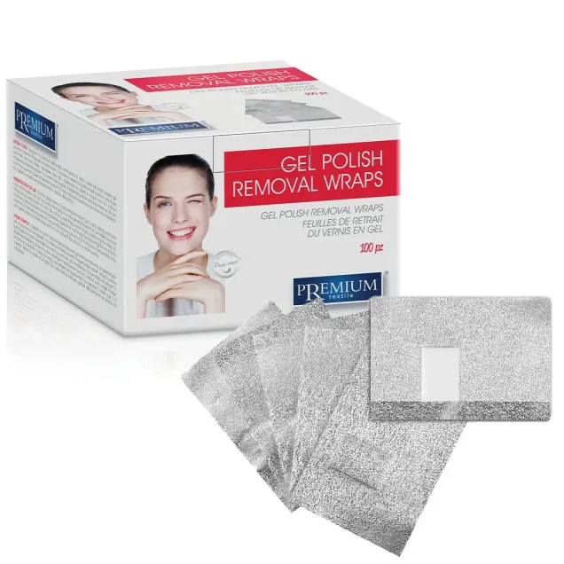 Gel Remover Cartine con Pads per Smalto Semipermanente 100 Pz
