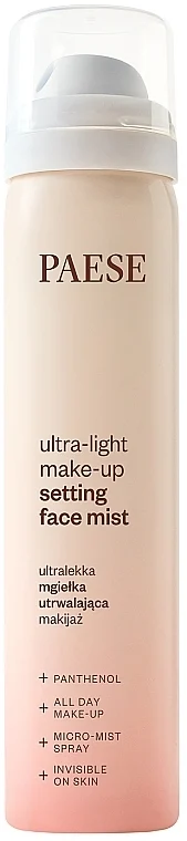 Spray ultra-leggero per il fissaggio del trucco