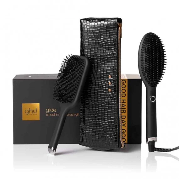 ghd Glide GIFT SET NATALE 2025 pochette + Paddle Brush - fantastica idea regalo natalizia