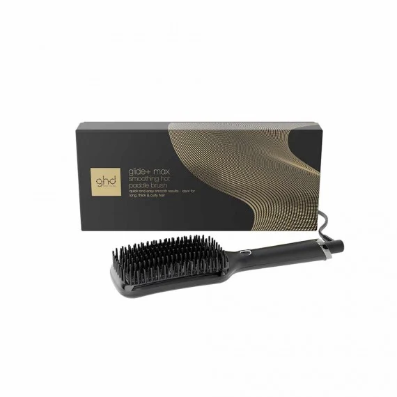 ghd Glide+ Max spazzola lisciante elettrica nera 2026 - capelli spessi e ricci