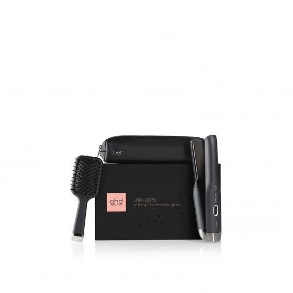 ghd Unplugged GIFT SET NATALE - piastra senza fili + Paddle Brush - fantastica idea regalo