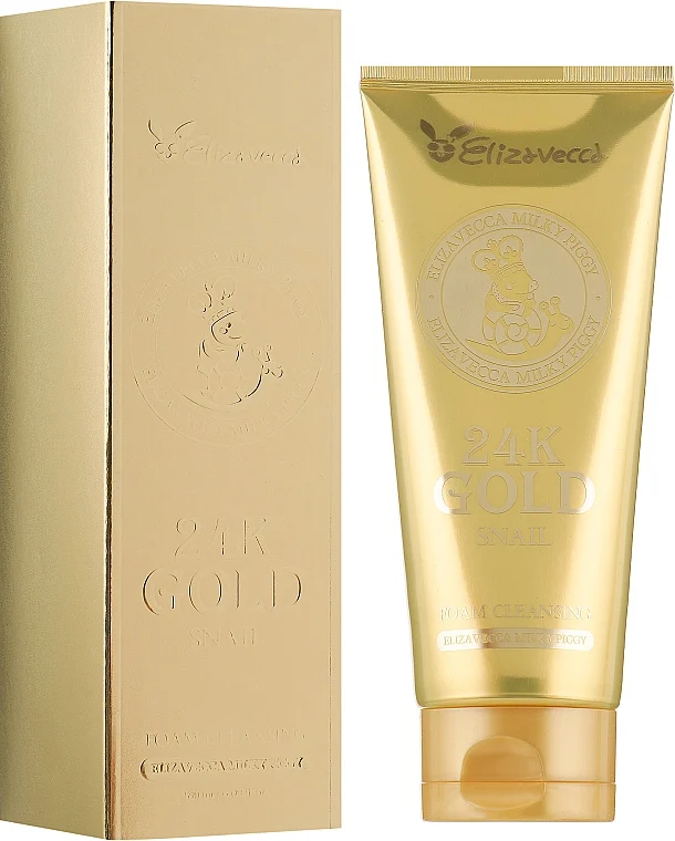 Schiuma detergente alla bava di lumaca e oro colloidale 24K