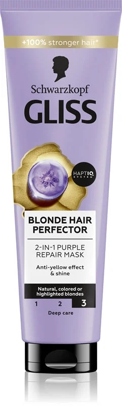 Schwarzkopf Gliss Blonde Perfector maschera rigenerante per capelli per capelli decolorati o con mèches 150 ml