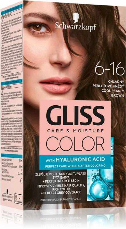 Schwarzkopf Gliss Color tinta permanente per capelli colore 6-16 marrone perlato freddo