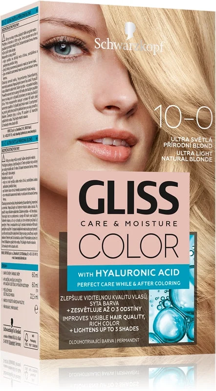 Schwarzkopf Gliss Color tinta permanente per capelli colore 10-0 Biondo Naturale Ultra Chiaroe