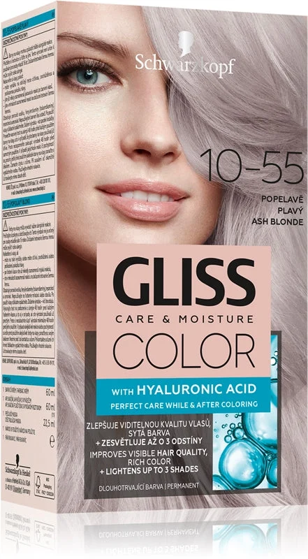 Schwarzkopf Gliss Color tinta permanente per capelli colore 10-55 biondo cenere