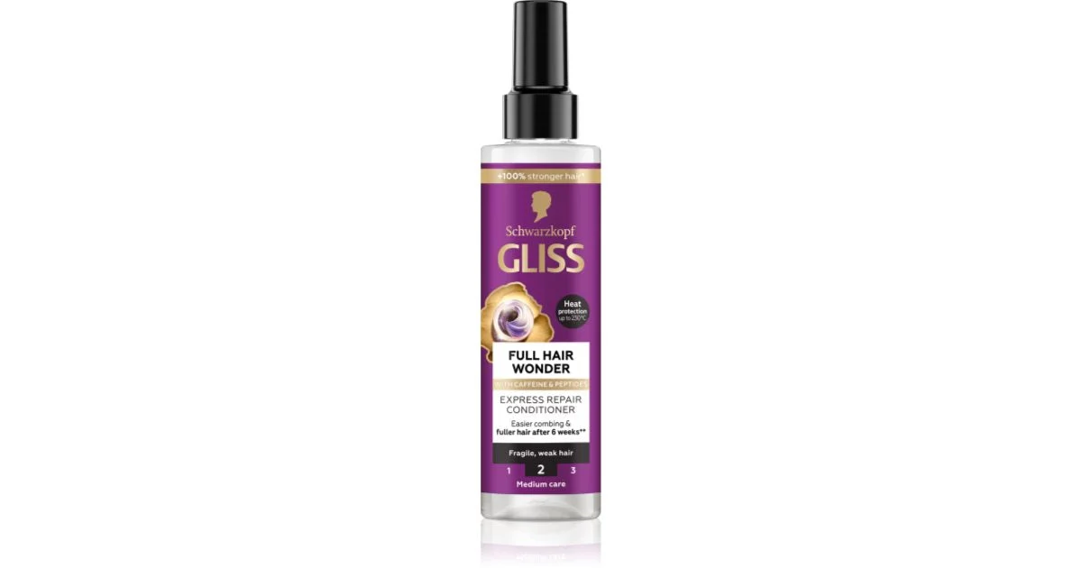 Schwarzkopf Gliss Full Wonder balsamo rigenerante senza risciacquo per capelli deboli 200 ml