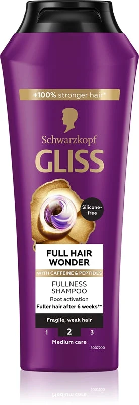 Schwarzkopf Gliss Full Wonder shampoo rigenerante per capelli deboli 250 ml
