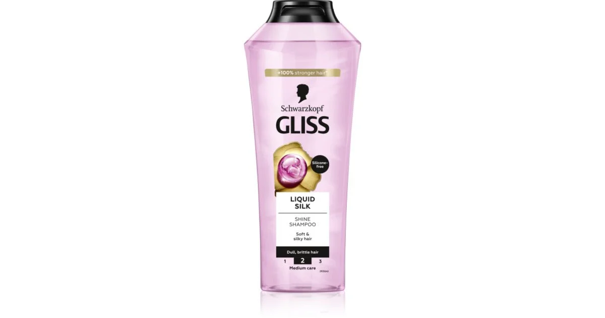 Schwarzkopf Gliss Liquid Silk shampoo rigenerante per capelli più forti e luminosi 400 ml