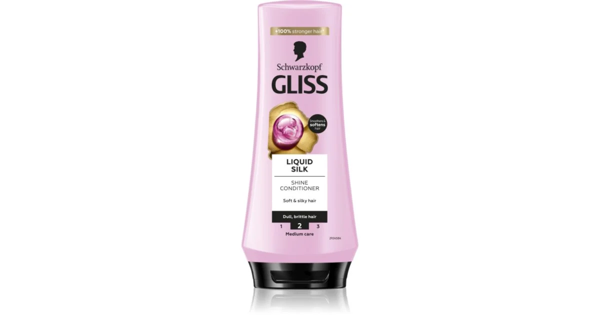 Schwarzkopf Gliss Liquid Silk balsamo rigenerante per capelli più forti e luminosi 200 ml