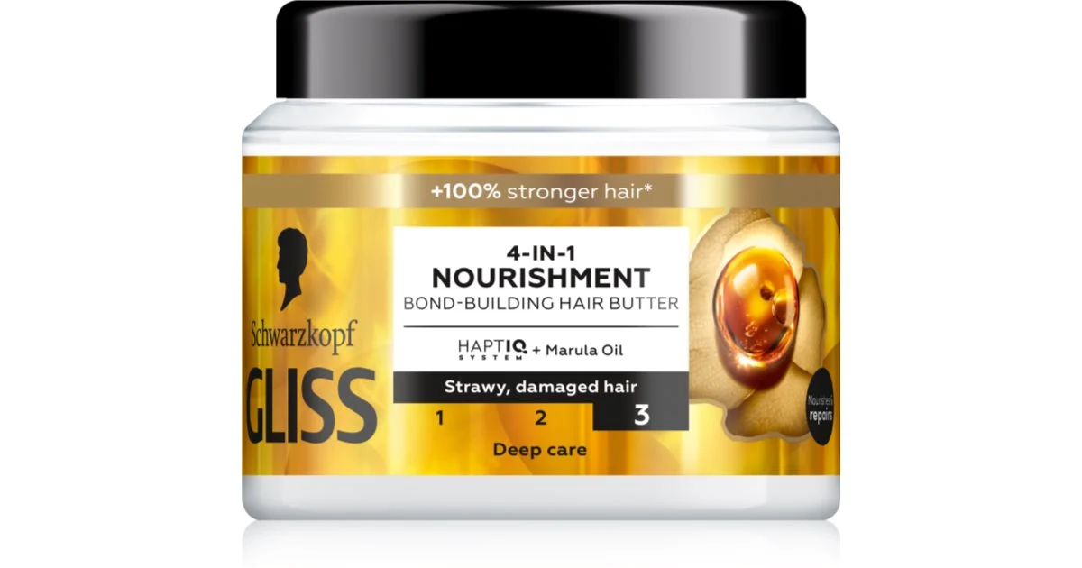 Schwarzkopf Gliss Oil Nutritive maschera nutriente intensa per capelli rovinati 400 ml