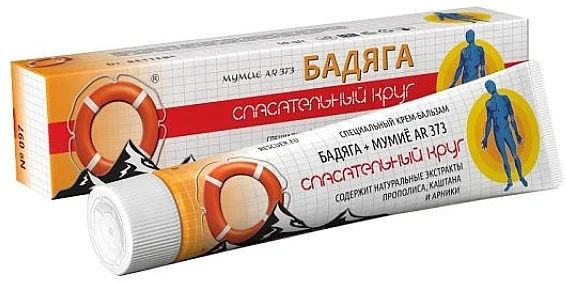 Crema per il corpo per lesioni 'Badiaga e Mumiyo'