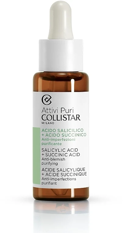 Gocce viso con acido salicilico e succinico