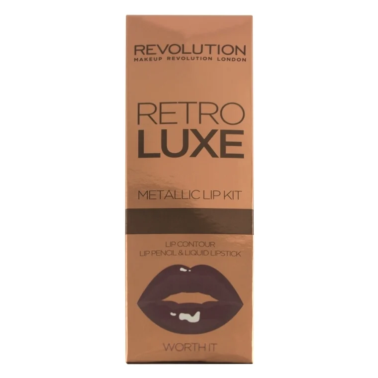 Makeup Revolution Retro Luxe Metallic (lipstick/5.5ml + l/pencil/1g)