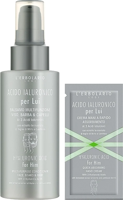 Balsamo viso, barba e capelli all-in-one con acido ialuronico