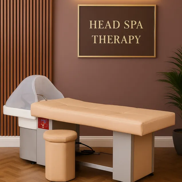 Head Spa Hair Lettino con Lavaggio Parrucchiere Beige New