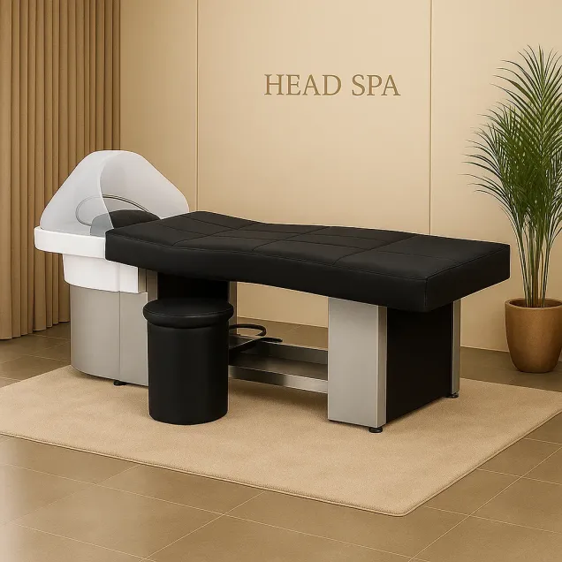 Head Spa Hair Lettino con Lavaggio Parrucchiere Nero New