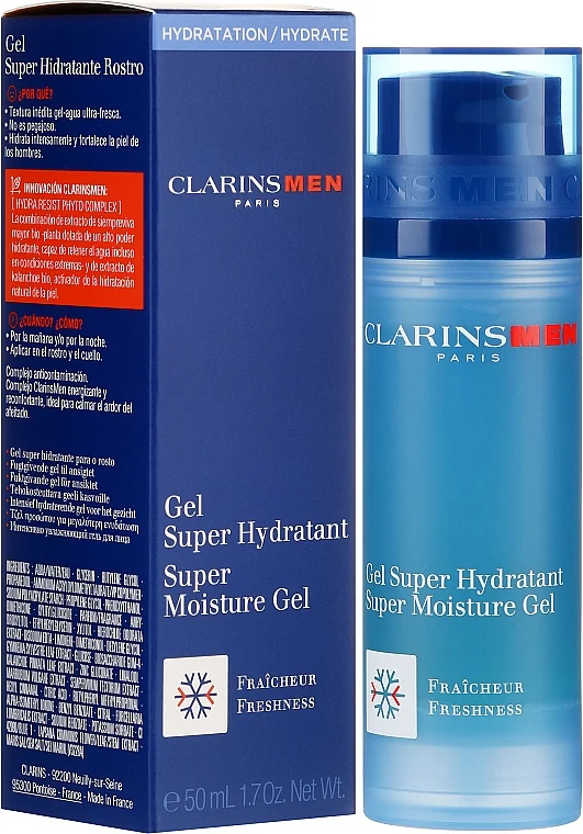 Gel super idratante per uomo