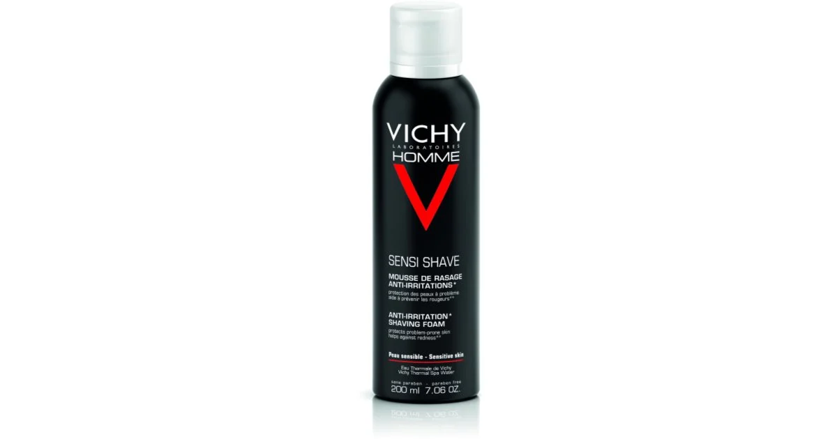 Vichy Uomo Schiuma da Barba Anti-irritazione Vitamina C Pelli Sensibili 200ml
